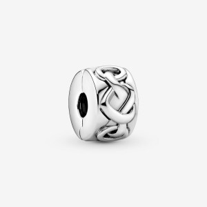 Clips Pandora Knotted Hearts Clip Argent | 23GBEZNYA