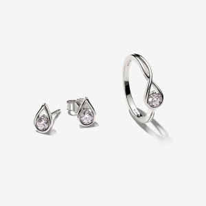 Lab-created Diamond Styled Sets Pandora Argent | 54BWRGVHA