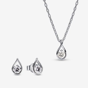 Lab-created Diamond Styled Sets Pandora Argent | 24ZGJVFKB