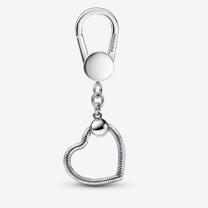 Charm Holders Pandora Moments Small Heart Bag Argent | 03MPWUYJX