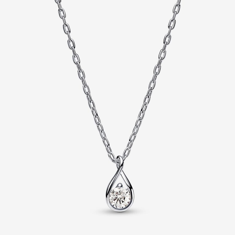 Lab-created Diamond Styled Sets Pandora Argent | 24ZGJVFKB